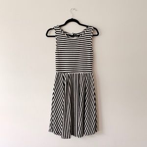 ModCloth Black & White Striped Dress